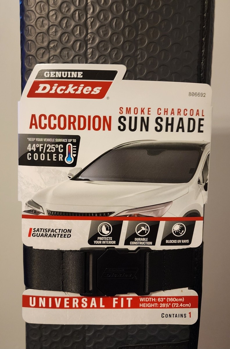 Genuine Dickies Smoke Charcoal Accordion Auto Sunshade Sun Visor