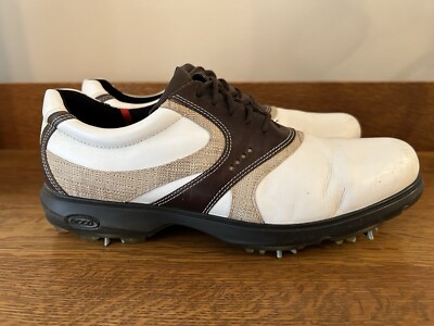 Ecco HydroMax Oxford Saddle Leather Golf Shoes White EU 43  display picture 1