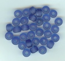 CROW/PONY GLASS BEAD - LIGHT SAPPHIRE MATTE - 9mm - 100 