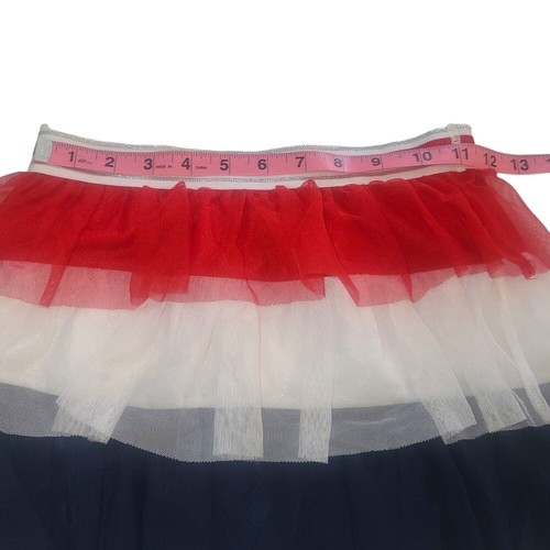 Patriotic Tulle Tutu Skirt Girls Size 7-8 - Picture 3 of 7