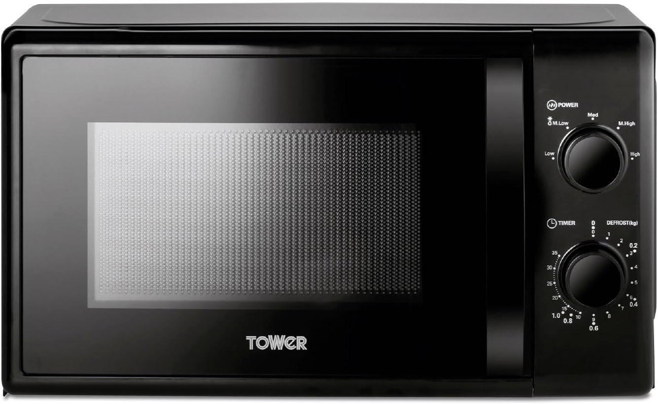 Microonde 20 Litri Tower T24034BLK 700W | Ideale per Famiglie