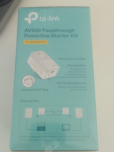 TL-PA4010P KIT V5 AV600 Passthrough Powerline Starter Kit - 第 2/3 張圖片