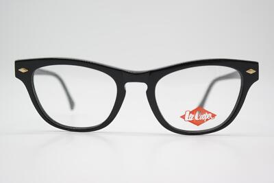 Vintage Brille Lee Cooper COLUMBIA Schwarz Gold Rot Oval Brillengestell