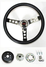 Chevy Pick Up Blazer GRANT Black Steering Wheel 13 1/2" Red/Black Bowtie Cap