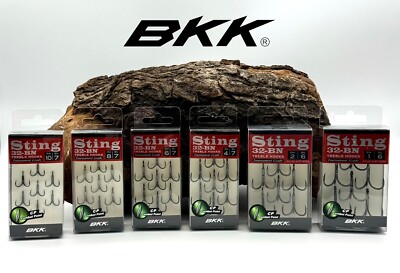 BKK Sting 32-BN Treble Hook Drillinge Haken Matt Combat Point Black Nickel DA