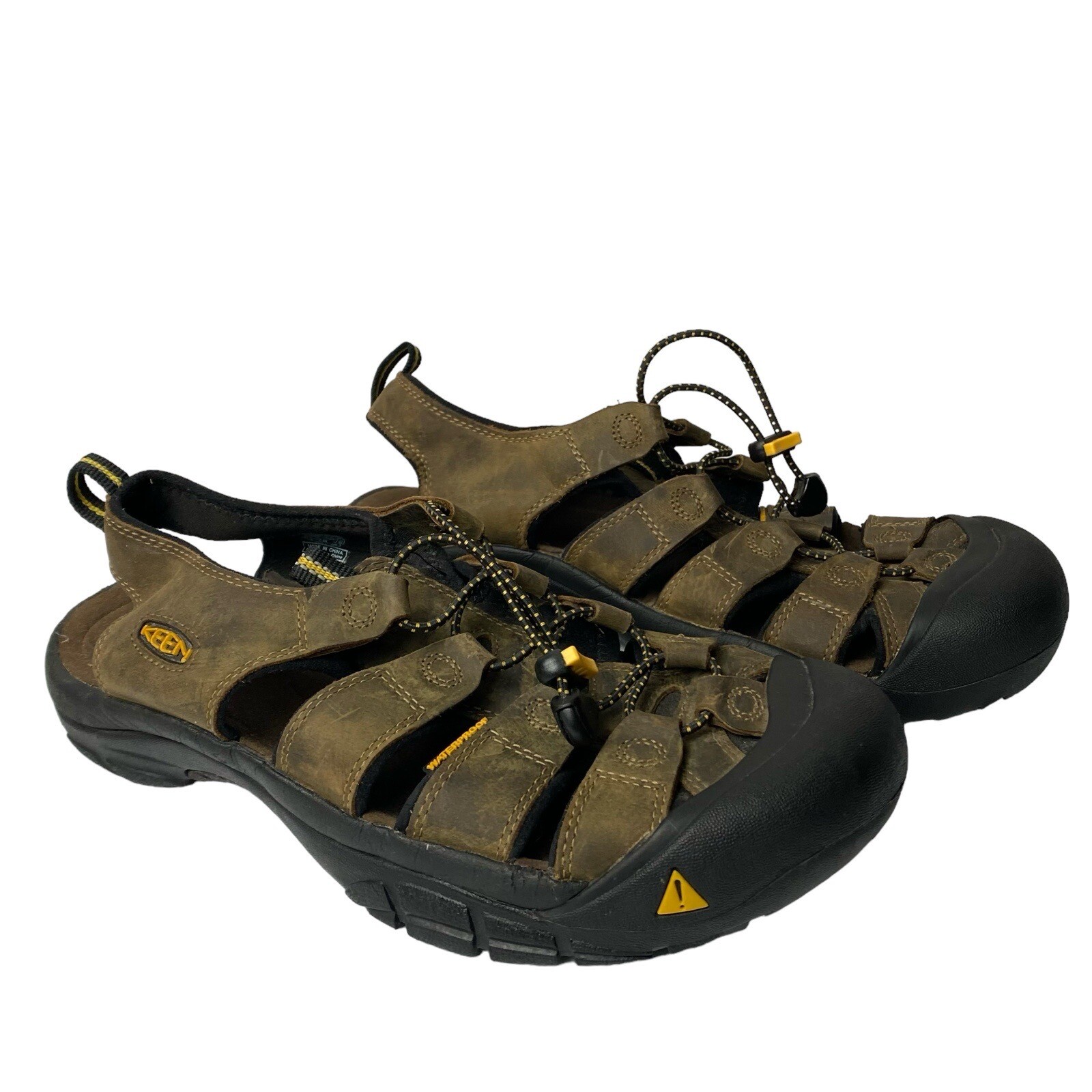 KEEN Sandali da uomo Newport in pelle da trekking impermeabili punta chiusa taglia 11 5