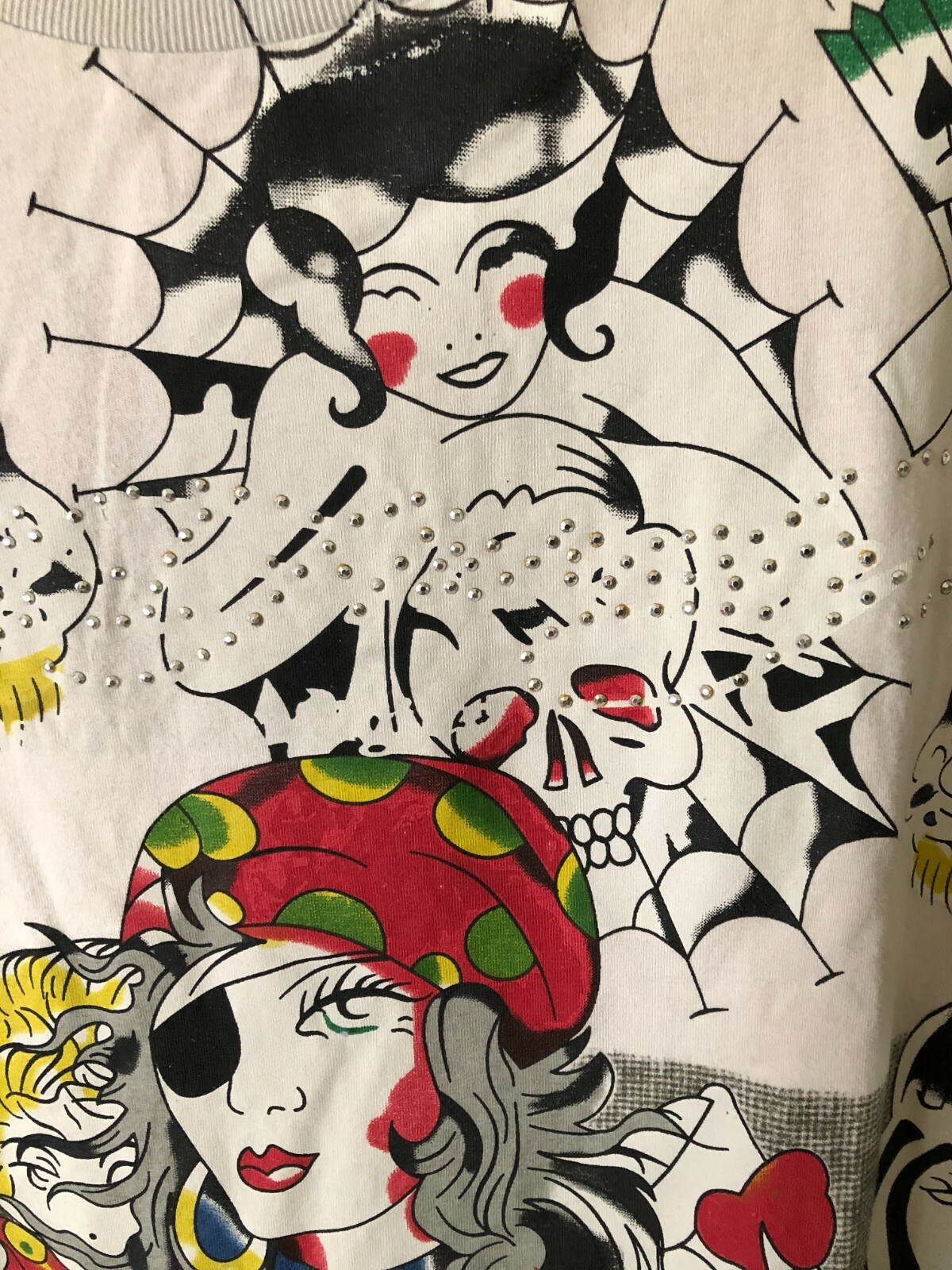 Rare NOS Christian Audigier Don Ed Hardy AOP GIRLS ALL OVER THE WORLD T Shirt. L image 2