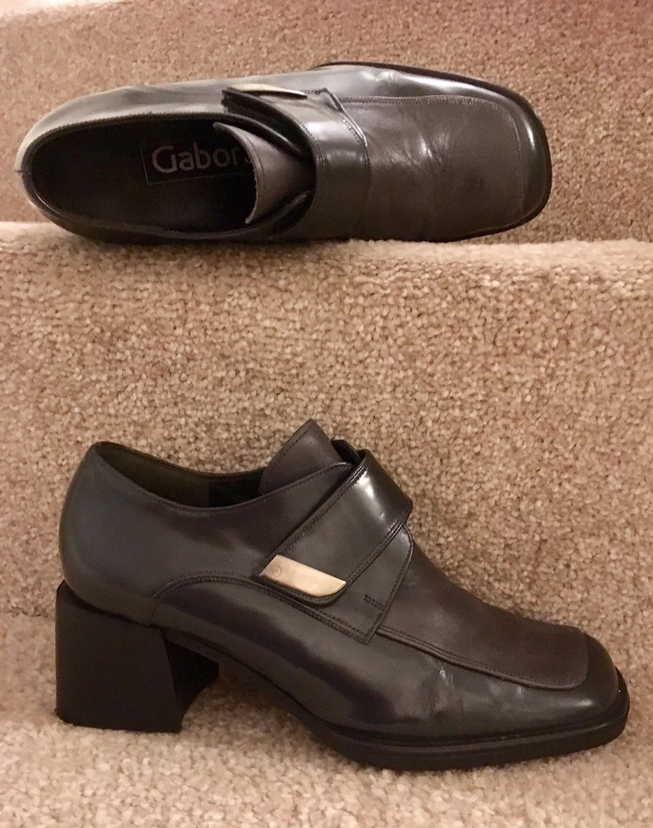 Gabor Fashion Ankle Boots Uk 3.5 Two Tone Grey Leather Women s