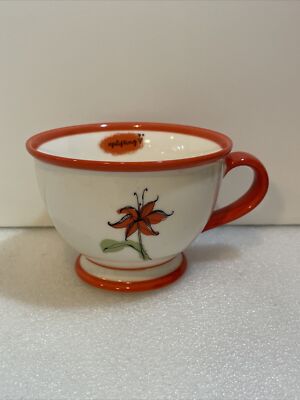 Starbucks 2006 Tiger Lilly (Uplifting) Footed Coffee Tea Cup Mug 10oz Pre-owned 