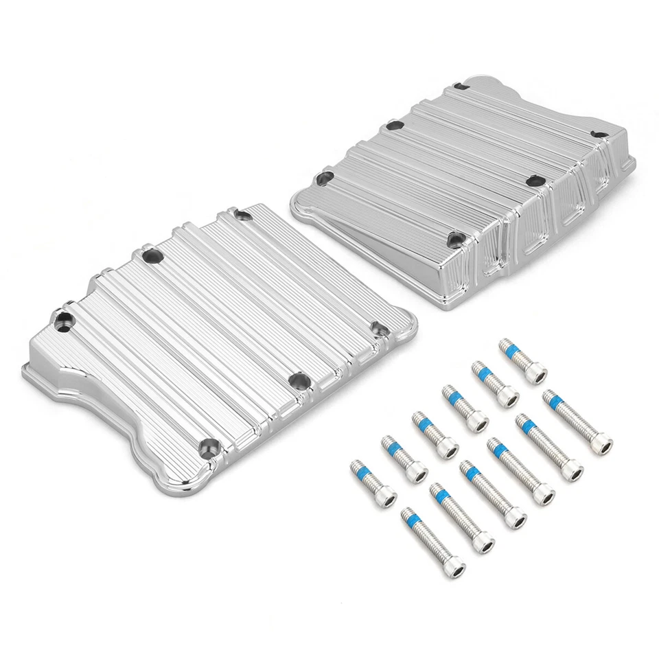 Gauge engine Rocker Box top cover For Harley twin cam CHROMED Street Glide Foto 2 de 4