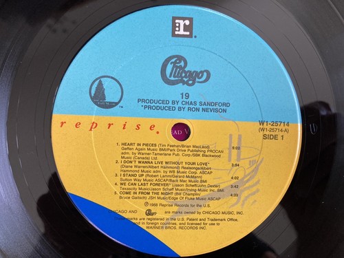 Chicago "19" Vinyl LP 1988 Reprise W1-25714 mit Schrumpf getestet gereinigt top - Bild 6 von 7