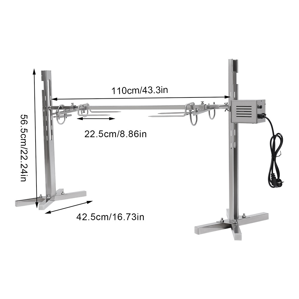 Neu PRO Grillspieß Motor, Edelstahl Spanferkelgrill Lammgrill BBQ Grill Barbecue