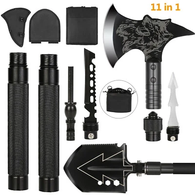 Camping Shovel Axe Outdoor Survival Carbon Steel Camping Gear Backpack Emergency