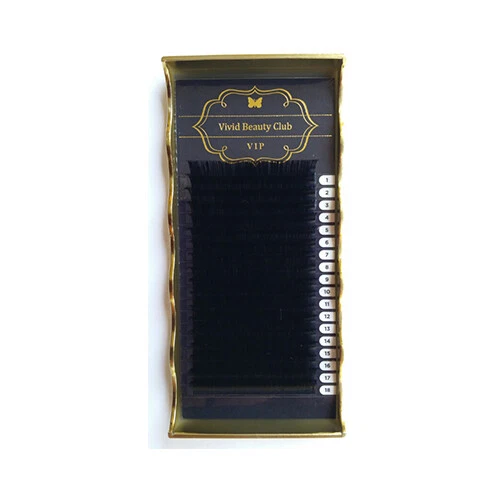 Eyelash Extension Black Feather & Vivd Vip 0.05mm~0.20mm / C / 8~15mm, Mix Size - Picture 1 of 4