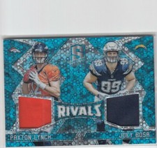 2016 Joey Bosa Paxton Lynch Spectra Blue DUAL ROOKIE JERSEY /99 - #13