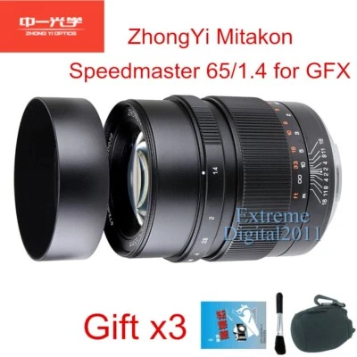 Zhongyi Mitakon Speedmaster 65mm F1.4 Lens for Fuji GFX 100 100S 50S 50R Camera