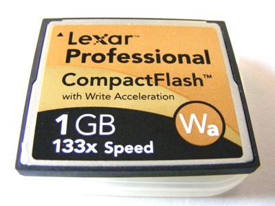 1GB Compact Flash Card PROFESSIONAL 133x ( 1 GB CF Karte ) LEXAR gebraucht