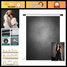 5x7ft Grey Backdrop for Headshots - Textured Gray Background for Portraits, Stud