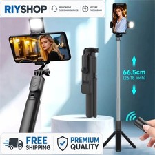 Selfie Stick Tripod with Bluetooth Remote and LED Beauty Fill Light for Phone