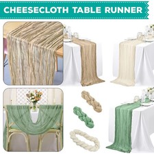 Cheesecloth Table Runner Gauze Rustic for Wedding Events Dining Table Decor