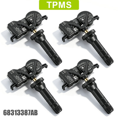 Set of 4 Tire Pressure Monitoring System TPMS Sensor 68252493AB 68313387AB