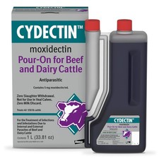 Cydectin Pour On Cattle Parasiticide Treats Worms Flies Lice Grubs and Mites 1L