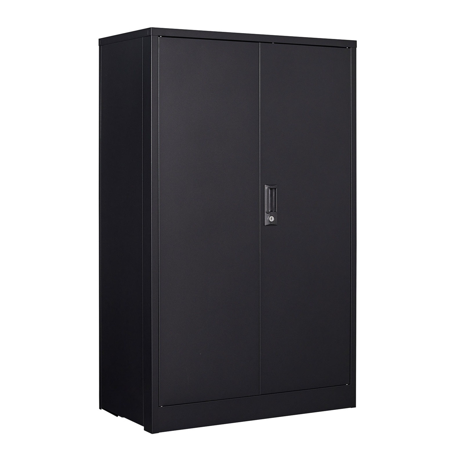 Metal Storage Cabinet with Locking Doors, Adjustable Shelf, Folding Filing Fits
