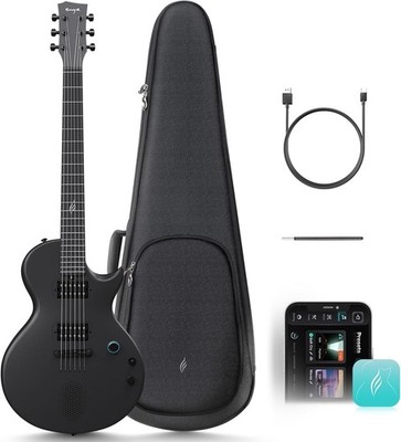 Enya Nova E-Gitarre Nova Go Sonic - 1/4 Black Smart Elektro Kohlefaser