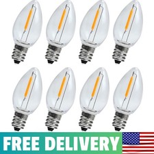 8Pack LED Night Light Bulbs, C7 LED Candelabra Bulbs, E12 Base, 2200K