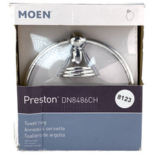MOEN Preston Chrome Wall Mounted Towel Ring Bathroom   DN8486CH