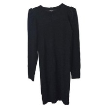 New Lily Rose Long Sleeve Black Lightweight Sweater Dress
