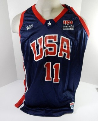 2003-04 Team USA Basketball #11 Spiel Ausgegeben Marineblaues Trikot 22 DP57946