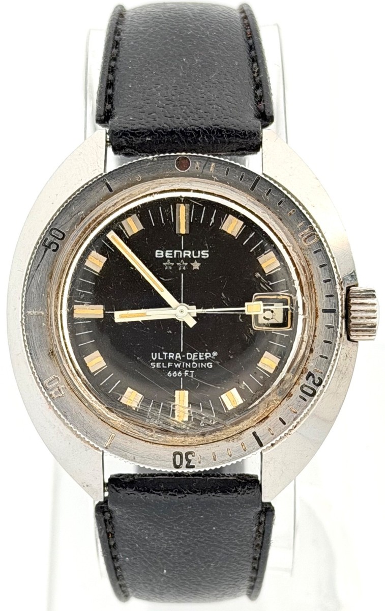 ルパンドフーウ Vintage BENRUS Selfwinding ULTRA DEEP 666ft Devil Divers Men's
