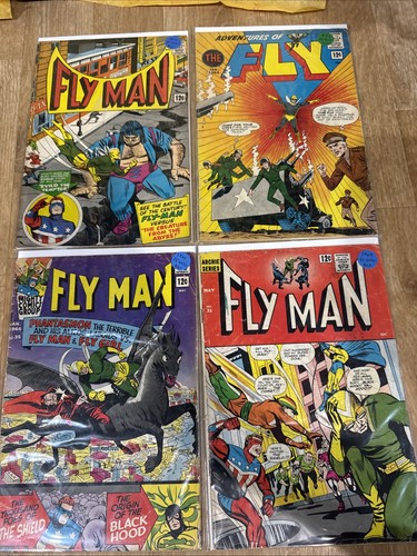 Fly Man Fly Comics 29 31 35 34 1966 etc seltene Comics Konvolut 4 Comics gut bis sehr gut