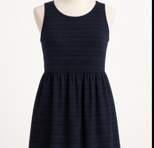 Ann Taylor Loft Navy Blue Sleeveless Dress Ribbed Design - Women's Size Medium