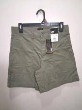 Womens Size 6 Lee 6" Inseam Green Shorts Bottoms NWT