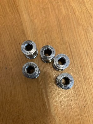 CAMPAGNOLO KETTENBLATTSCHRAUBEN IN SCHÖNEM GEBRAUCHTEN ZUSTAND 5er SET