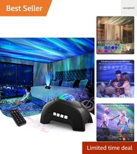 Northern Lights Aurora Projector, Star Projector Music Speaker, White Noise N...