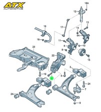 Front Wishbone Front Mounting Bolt fits Volkswagen Golf MK5