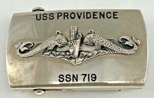 USS Providence SSN-719 Belt Buckle – Los Angeles Class Submarine – US Navy Sub