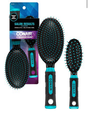 Conair Professional Cushion Hair Brush Set  Full-Small 2PC set - Random Colors
