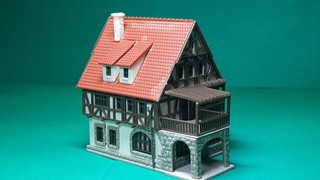 Z VOLLMER 49533 MAQUETTE DÉCOR "AUBERGE" ASSEMBLÉE en PARFAIT ÉTAT Z 1/220