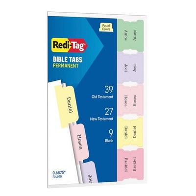 Redi-Tag Bible Tabs, Bible Tabs for Men and Women, Printed and Customizable B...