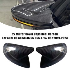 Spiegelkappen M-Stil Echt Carbon f&uuml;r Audi A6 S6 RS6 A7 S7 RS7 A8 S8 C8 2019-2023