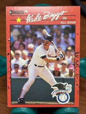 1990 Donruss Wade Boggs AS #712 DOUBLE ERROR No TM under eagle, no dot after Inc