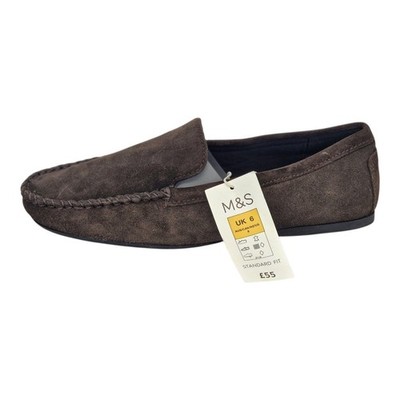 Klassische flache Damenschuhe Wildleder-Halbschuhe UVP 55,00 £ UK-Größe 6 von M&S