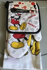 Disney Mickey Mouse 3 Piece Kitchen Set NWT