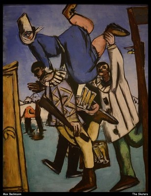 Max Beckmann die Schlittschuhläufer O 1 Vintage Kunstdruck Poster Wanddeko stilvoller Akzent