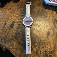 Mighty Morphin POWER RANGERS MMPR (1995) Silver PINK RANGER WATCH Communicator