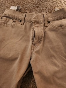 Levis 511 Slim Fit Khaki Tan Chino Pants Mens 29x30 WaterLess Stretch